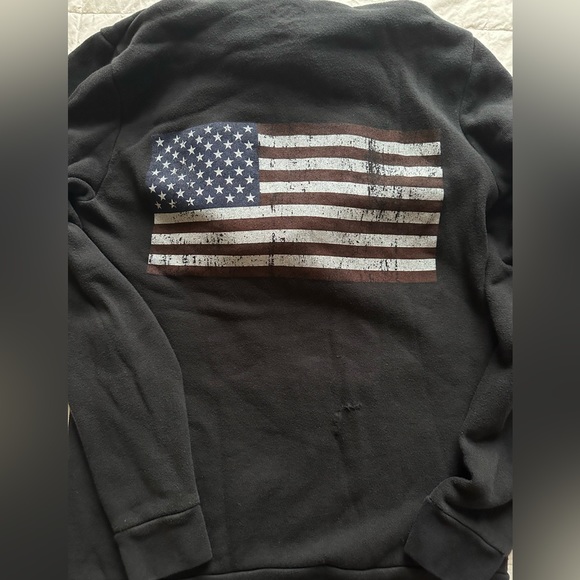 RWB Hooded Distressed Flag Sweatshirt - Picture 4 of 7